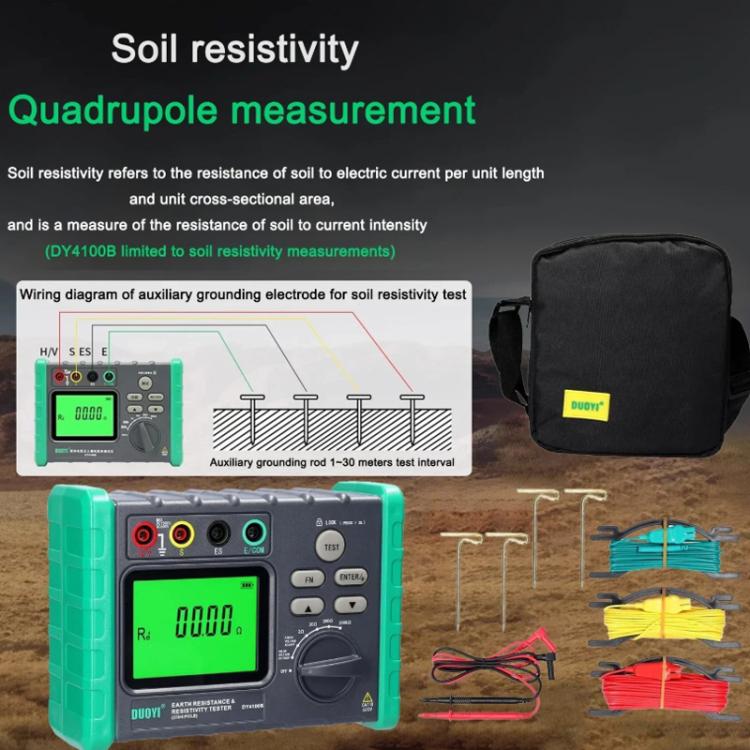 DUOYI Digital Ground Resistance Meter Tester, Model: DY4100A - Electronic Test by DUOYI | Online Shopping UK | buy2fix