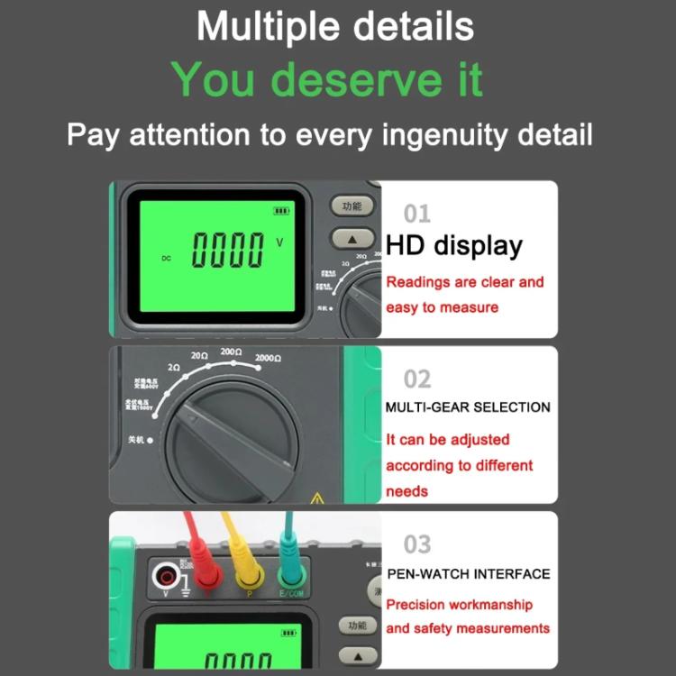 DUOYI Digital Ground Resistance Meter Tester, Model: DY4100B - Electronic Test by DUOYI | Online Shopping UK | buy2fix