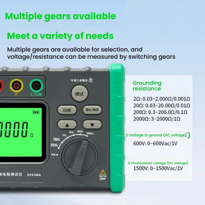 DUOYI Digital Ground Resistance Meter Tester, Model: DY4100B - Electronic Test by DUOYI | Online Shopping UK | buy2fix