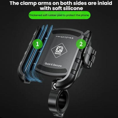 Kewig Motorcycle Bicycle Non-Blocking Mobile Phone Camera Navigation Bracket(M8SP-C3) - Holder by Kewig | Online Shopping UK | buy2fix