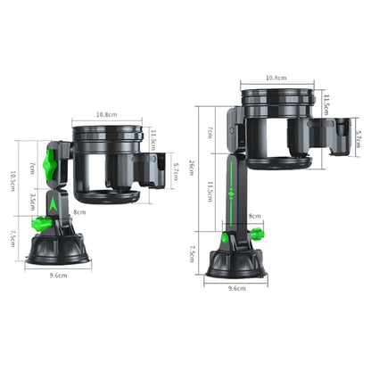 Car Multifunctional Water Cup Holder Auto Large Suction Cup Mounted Drink Rack, Style: Long Rod Gray - Car Drink Holders by buy2fix | Online Shopping UK | buy2fix