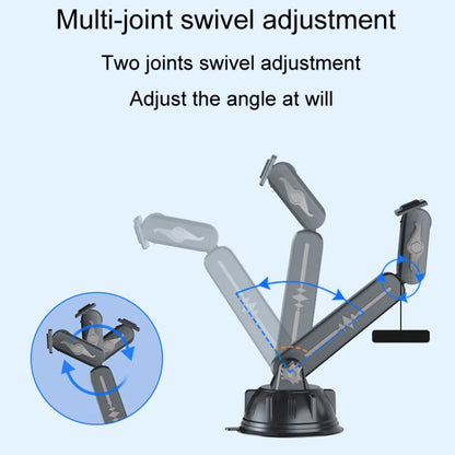 Car Multifunctional Water Cup Holder Auto Large Suction Cup Mounted Drink Rack, Style: Short Rod Gray - Car Drink Holders by buy2fix | Online Shopping UK | buy2fix