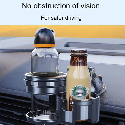 Car Multifunctional Water Cup Holder Auto Large Suction Cup Mounted Drink Rack, Style: Short Rod Gray - Car Drink Holders by buy2fix | Online Shopping UK | buy2fix