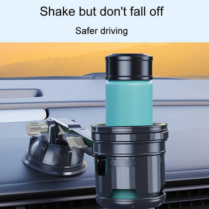 Car Multifunctional Water Cup Holder Auto Large Suction Cup Mounted Drink Rack, Style: Long Rod Gray - Car Drink Holders by buy2fix | Online Shopping UK | buy2fix