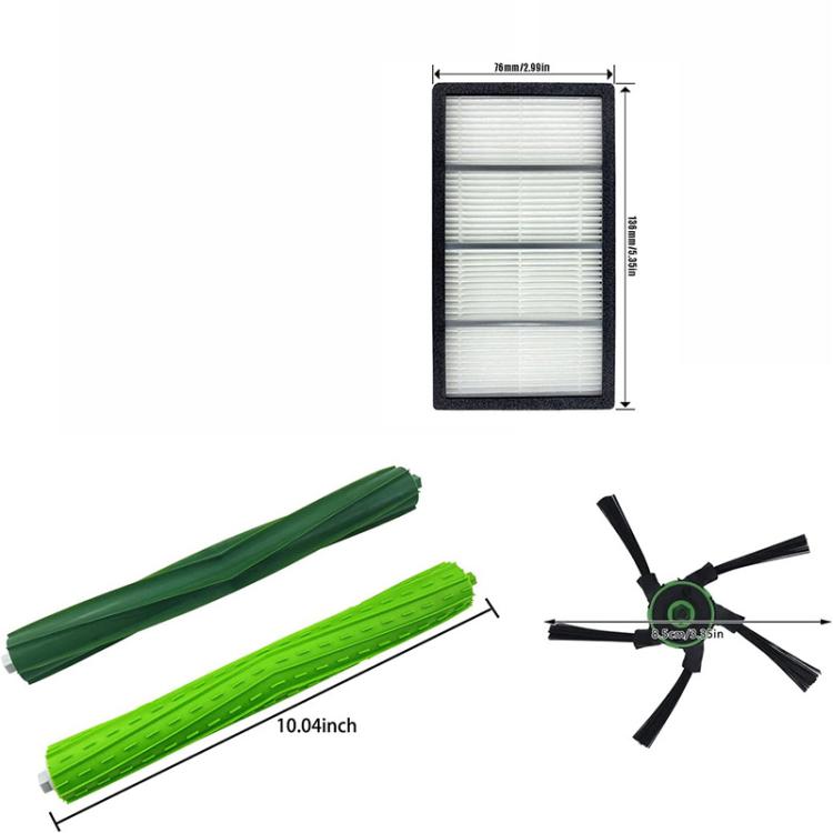 For iRobot Roomba S9 S9+ Vacuum Cleaner Main Brush Side Brush Filter Kit Set 1 - For iRobot Accessories by buy2fix | Online Shopping UK | buy2fix