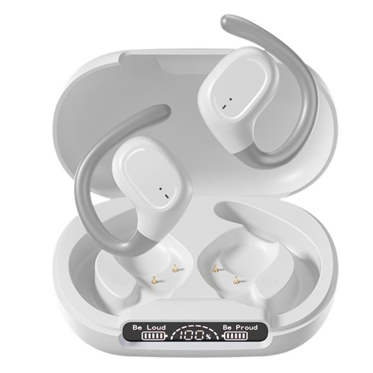 M200 Open-Ear Wireless Bluetooth Headphones Ear-Hook Earphone Waterproof Earpieces(White) - Bluetooth Earphone by buy2fix | Online Shopping UK | buy2fix