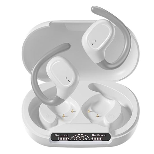M200 Open-Ear Wireless Bluetooth Headphones Ear-Hook Earphone Waterproof Earpieces(White) - Bluetooth Earphone by buy2fix | Online Shopping UK | buy2fix