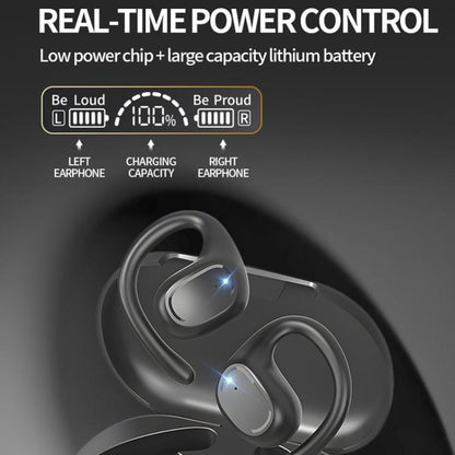 M200 Open-Ear Wireless Bluetooth Headphones Ear-Hook Earphone Waterproof Earpieces(White) - Bluetooth Earphone by buy2fix | Online Shopping UK | buy2fix