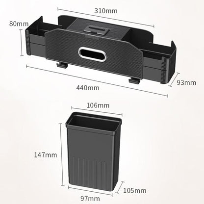 Car Seat Back Multifunctional Storage Box Pouch Phone Holder(Carbon Fiber Pattern) - Stowing Tidying by buy2fix | Online Shopping UK | buy2fix