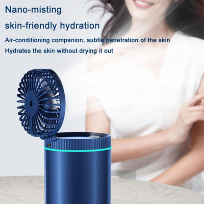 F98 Spray Cooling Desktop Small Fan Bedroom Office Portable Humidifier With Colored Lights, Color: Battery (Blue) - Electric Fans by buy2fix | Online Shopping UK | buy2fix