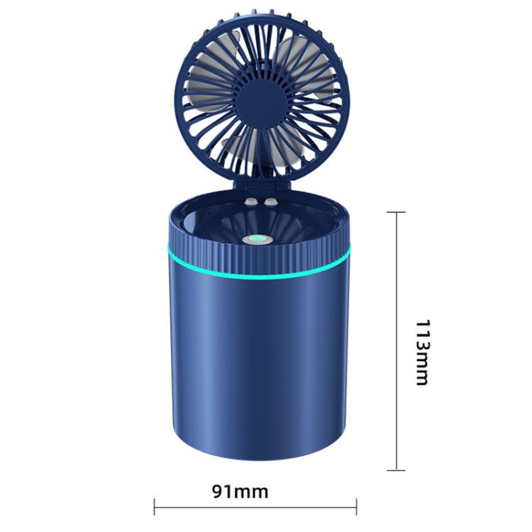 F98 Spray Cooling Desktop Small Fan Bedroom Office Portable Humidifier With Colored Lights, Color: Plug-in (Green) - Electric Fans by buy2fix | Online Shopping UK | buy2fix