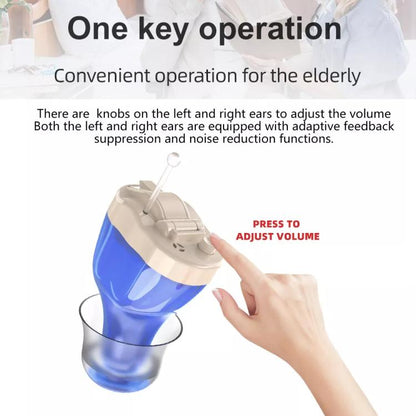 Digital Smart Noise Reduction CIC Hearing Aid Adjustable Sound Amplifier For The Elderly, Color: Left+Right Black - Hearing Aids by buy2fix | Online Shopping UK | buy2fix