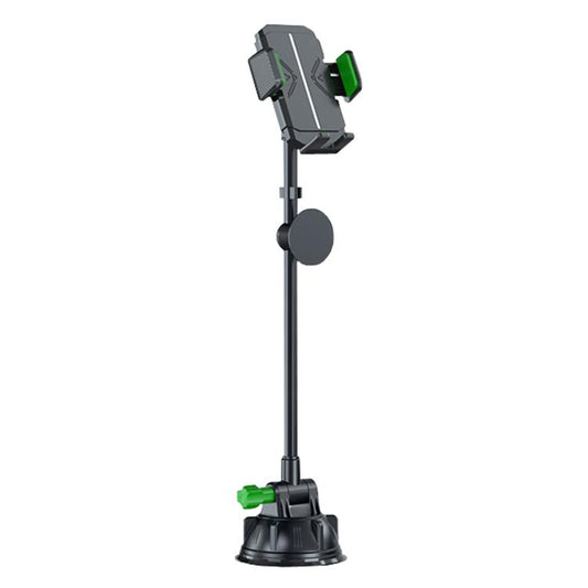 Extended Bendable Hose Car Phone Holder Windshield Dashboard Large Suction Cup Navigation Bracket(Green) - Universal Car Holders by buy2fix | Online Shopping UK | buy2fix