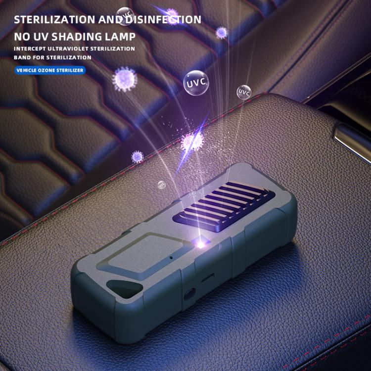 Car Air UVC Deodorizer USB Charging Ozone Purifier(Khaki) - Air Purifier by buy2fix | Online Shopping UK | buy2fix