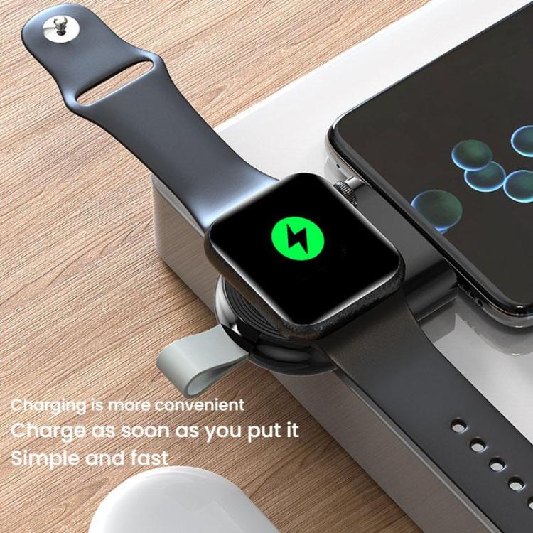 For Apple Watch 1/2/3/4/5/6/7/8/9/10/SE Portable Magnetic Wireless Charger Type-C Smart Wireless Charger(White) - Charger / Holder by buy2fix | Online Shopping UK | buy2fix