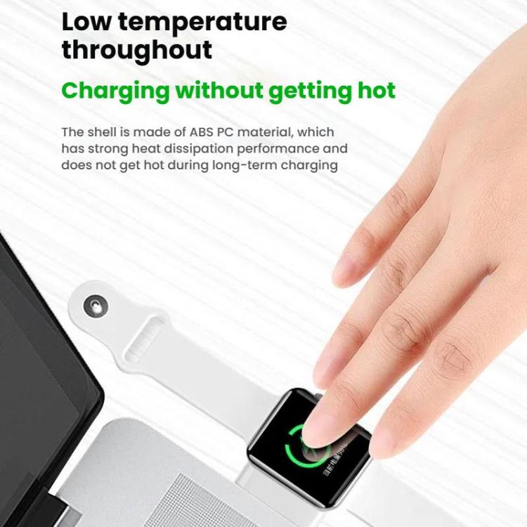 For Apple Watch 1/2/3/4/5/6/7/8/9/10/SE Portable USB Magnetic Wireless Charger(White) - Charger / Holder by buy2fix | Online Shopping UK | buy2fix
