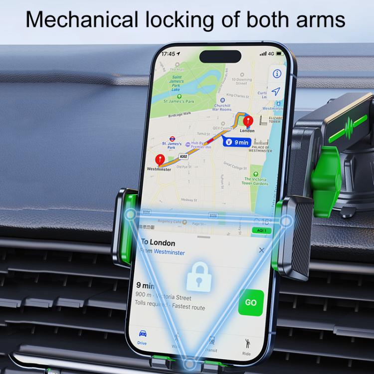 Extended Car Mechanical Arm Telescopic Cell Phone Holder Car Windshield Dashboard Large Suction Cup Navigation Mount(Gray) - Universal Car Holders by buy2fix | Online Shopping UK | buy2fix