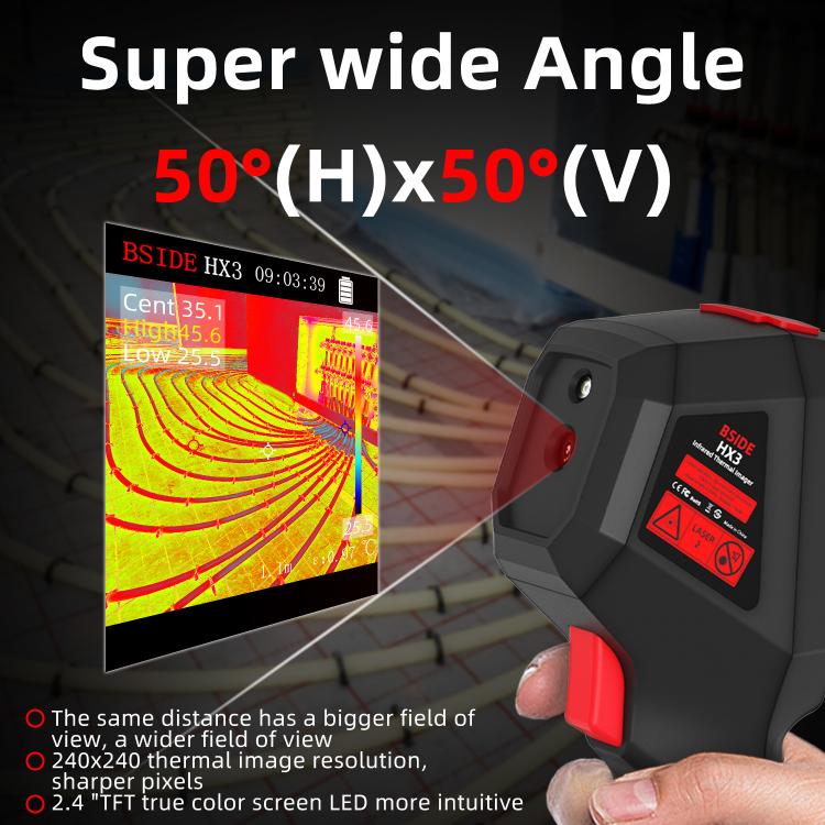 BSIDE HX3 Handheld Infrared Thermal Imager Power Non-Contact Thermometer - Thermostat & Thermometer by BSIDE | Online Shopping UK | buy2fix