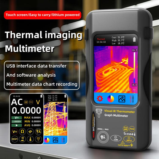 BSIDE SH7 Standard+Macro Lens Thermal Imager Multimeter Handheld Touch Screen High Accuracy Thermometer - Thermostat & Thermometer by BSIDE | Online Shopping UK | buy2fix