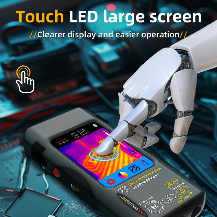 BSIDE SH7 Standard+Macro Lens+Flexible Coil Thermal Imager Multimeter Handheld Touch Screen High Accuracy Thermometer - Thermostat & Thermometer by BSIDE | Online Shopping UK | buy2fix