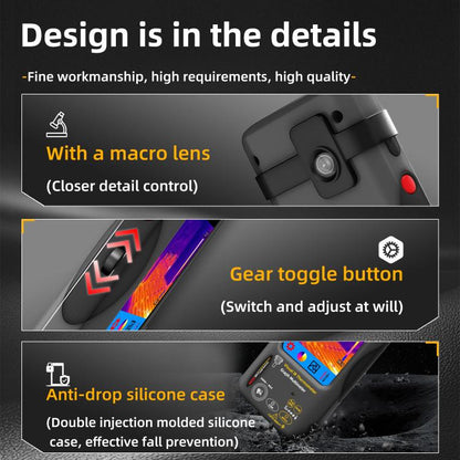 BSIDE SH7 Standard+Macro Lens Thermal Imager Multimeter Handheld Touch Screen High Accuracy Thermometer - Thermostat & Thermometer by BSIDE | Online Shopping UK | buy2fix