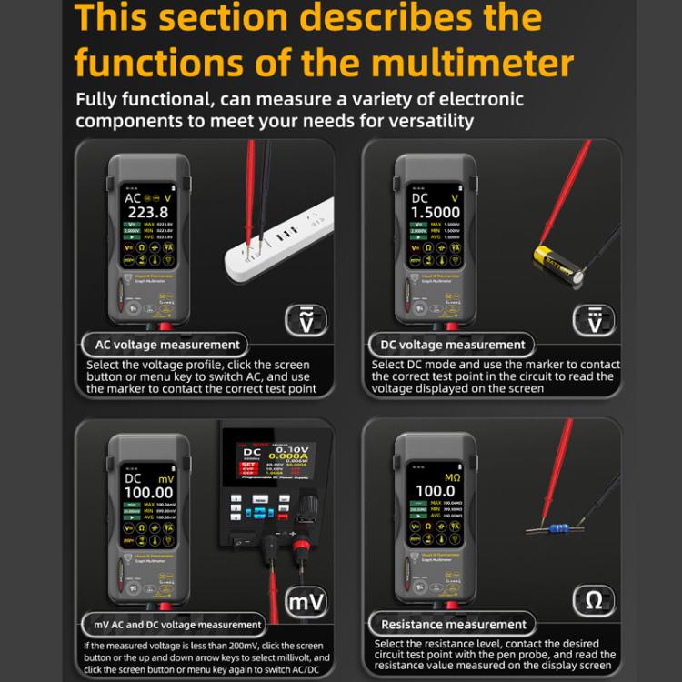 BSIDE SH7 Standard+Flexible Coil Thermal Imager Multimeter Handheld Touch Screen High Accuracy Thermometer - Thermostat & Thermometer by BSIDE | Online Shopping UK | buy2fix