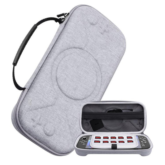 For Nintendo Switch 2 Storage Bag Portable O-Pattern Handbag(Fabric Gray) - Bags by buy2fix | Online Shopping UK | buy2fix
