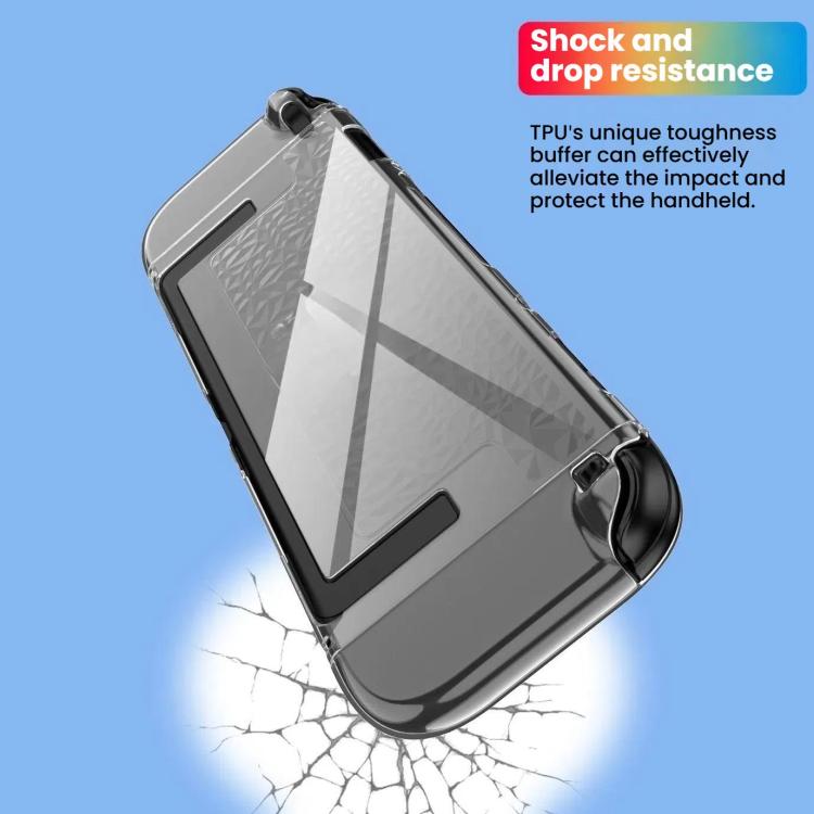 For Nintendo Switch 2 TPU+PC Split Transparent Case Cover Shockproof Shell(Diamond Pattern) - Cases by buy2fix | Online Shopping UK | buy2fix
