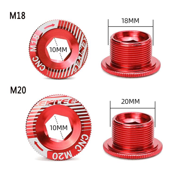 ENLEE Aluminum Bicycle Crank Cover Crank Screws, Color: M18 Red - Screws by ENLEE | Online Shopping UK | buy2fix