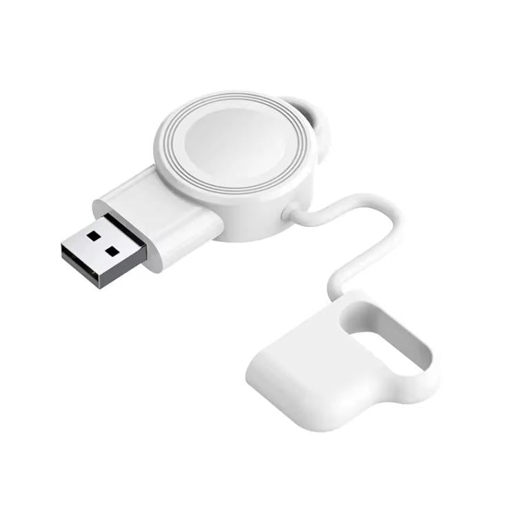 For Apple Watch 1/2/3/4/5/6/7/8/9/10/SE Magnetic Wireless Charger Mini Portable Smart Charger(White) - Charger / Holder by buy2fix | Online Shopping UK | buy2fix