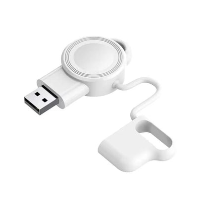 For Apple Watch 1/2/3/4/5/6/7/8/9/10/SE Magnetic Wireless Charger Mini Portable Smart Charger(White) - Charger / Holder by buy2fix | Online Shopping UK | buy2fix