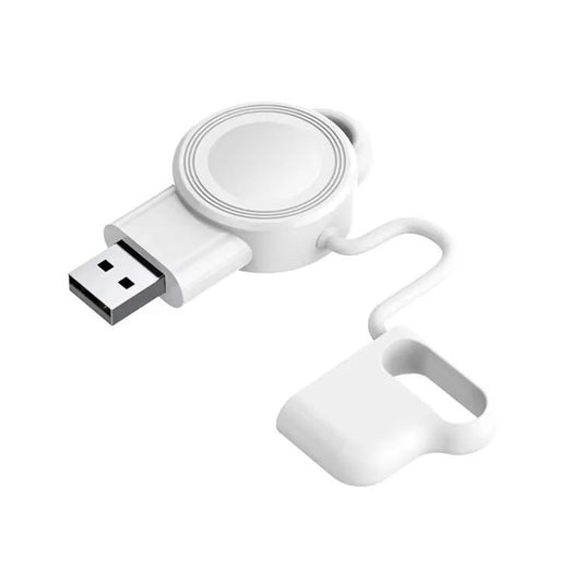 For Apple Watch 1/2/3/4/5/6/7/8/9/10/SE Magnetic Wireless Charger Mini Portable Smart Charger(White) - Charger / Holder by buy2fix | Online Shopping UK | buy2fix