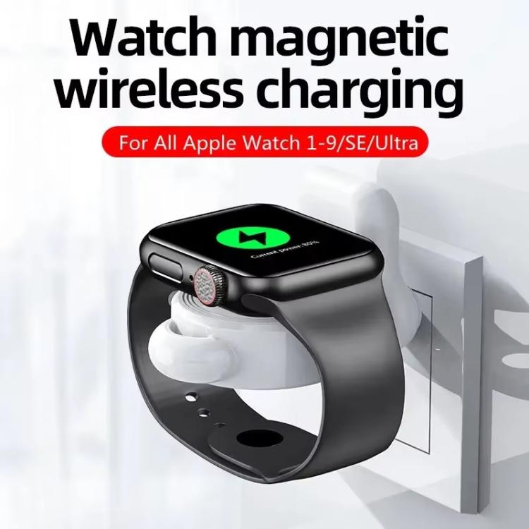 For Apple Watch 1/2/3/4/5/6/7/8/9/10/SE Magnetic Wireless Charger Mini Portable Smart Charger(White) - Charger / Holder by buy2fix | Online Shopping UK | buy2fix