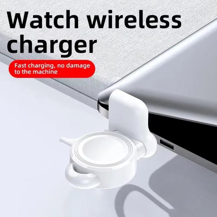 For Apple Watch 1/2/3/4/5/6/7/8/9/10/SE Magnetic Wireless Charger Mini Portable Smart Charger(White) - Charger / Holder by buy2fix | Online Shopping UK | buy2fix