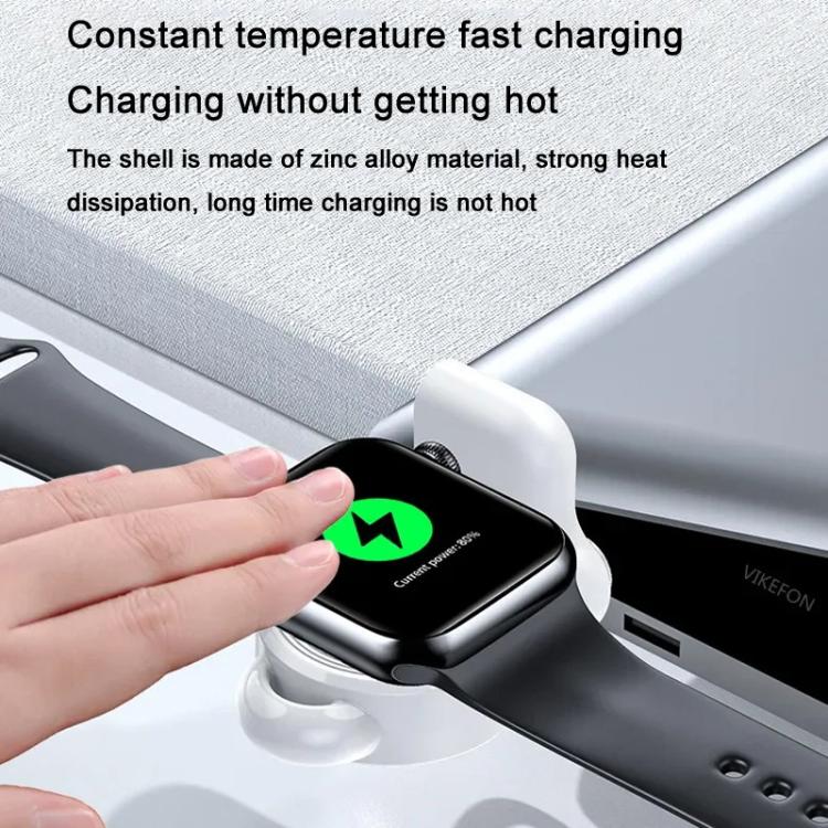 For Apple Watch 1/2/3/4/5/6/7/8/9/10/SE Magnetic Wireless Charger Mini Portable Smart Charger(White) - Charger / Holder by buy2fix | Online Shopping UK | buy2fix