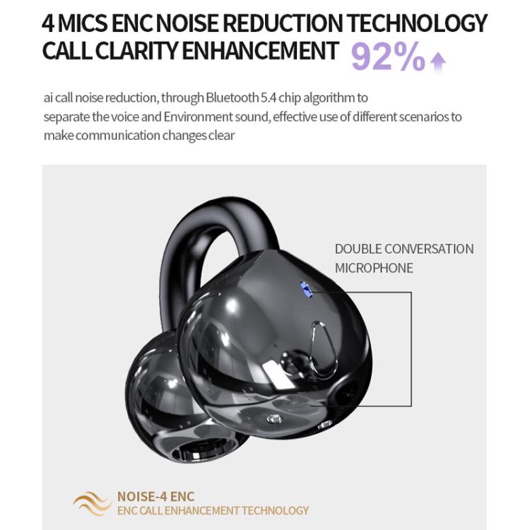 M300 Mini Invisible Clip-On Wireless Bluetooth Earbuds with Active Noise Reduction(Black) - Bluetooth Earphone by buy2fix | Online Shopping UK | buy2fix