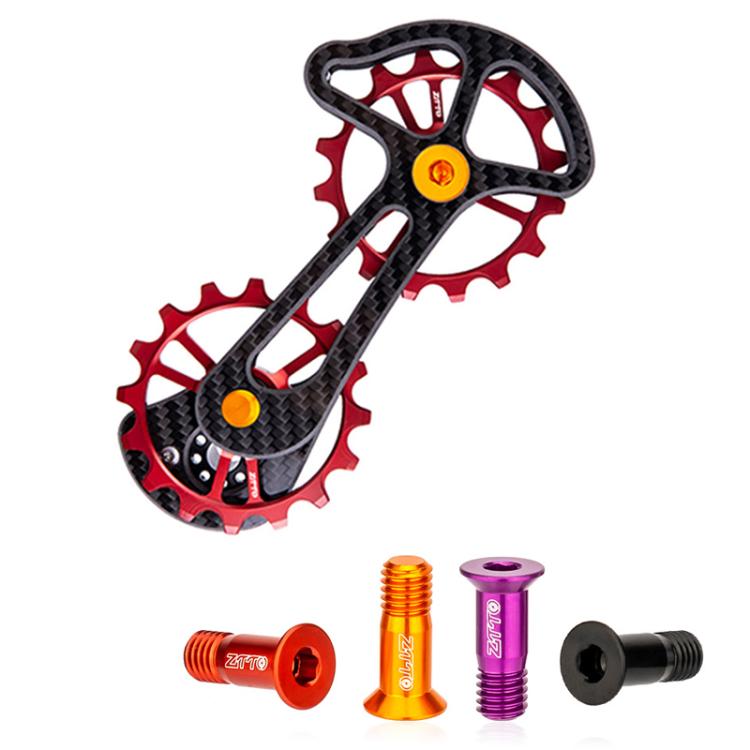 2pcs ZTTO Bicycle Rear Derailleur Sprocket Screws M5 Modified Road Mountain Derailleur Guide Wheel(Black) - Screws by ZTTO | Online Shopping UK | buy2fix