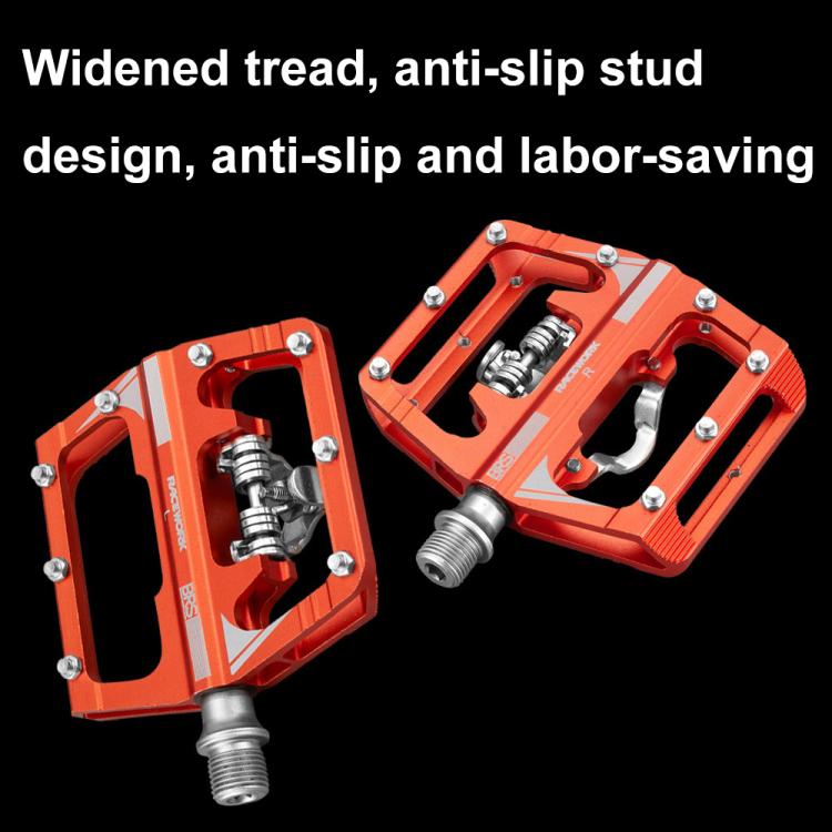 RACEWORK M215 Bicycle Lock Pedal To Flat Pedal Aluminum Alloy SPD Clipless Pedal(Titanium-color) - Pedals by RACEWORK | Online Shopping UK | buy2fix