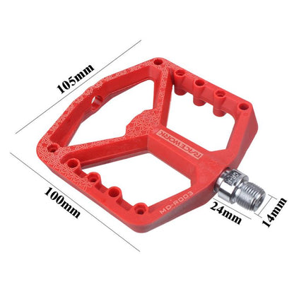 RACEWORK RK579 1pair Bicycle Wide Anti-slip Bearing Pedal Nylon Pedal(Gray) - Pedals by RACEWORK | Online Shopping UK | buy2fix