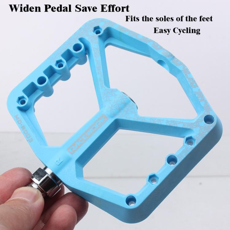 RACEWORK RK579 1pair Bicycle Wide Anti-slip Bearing Pedal Nylon Pedal(Gray) - Pedals by RACEWORK | Online Shopping UK | buy2fix