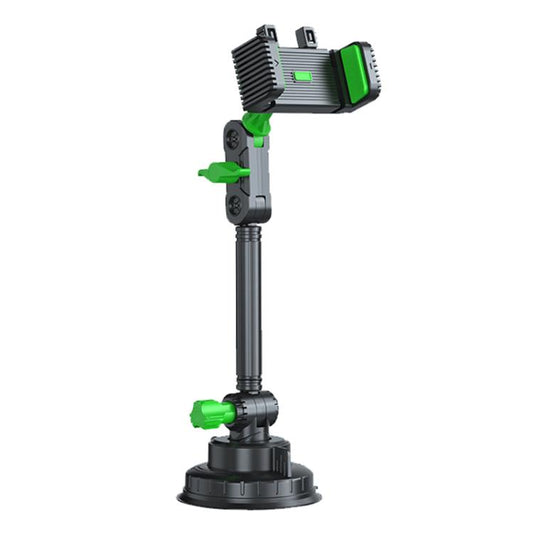 Car Powerful Suction Cup Cell Phone Holder Front Glass Navigation Mount(Crab Lock Clip Green) - Universal Car Holders by buy2fix | Online Shopping UK | buy2fix