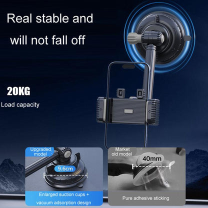 Car Powerful Suction Cup Cell Phone Holder Front Glass Navigation Mount(Square Clip Green) - Universal Car Holders by buy2fix | Online Shopping UK | buy2fix