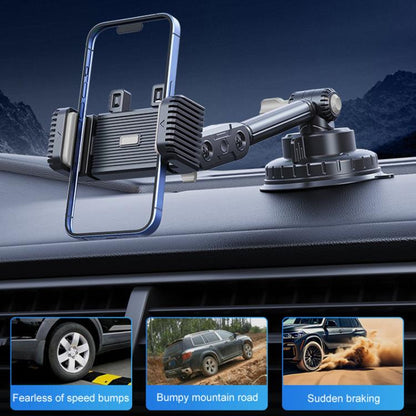 Car Powerful Suction Cup Cell Phone Holder Front Glass Navigation Mount(Square Clip Green) - Universal Car Holders by buy2fix | Online Shopping UK | buy2fix