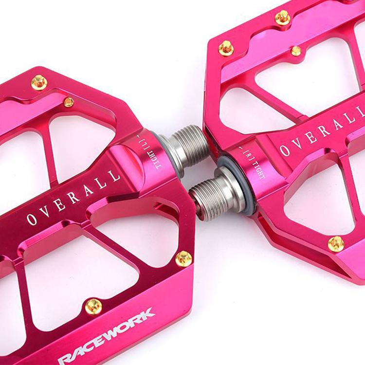 RACEWORK D029 CNC Triple Bearing Hollow Anti-slip Bicycle Pedals(Black) - Pedals by RACEWORK | Online Shopping UK | buy2fix