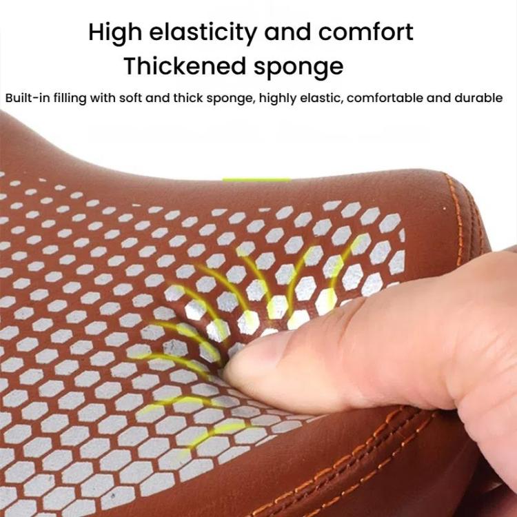 FMFXTRA Thickened Bicycle Saddle Mountain Bike Shaped Saddle, Color: Black+Tail Light - Bicycle Saddle by FMFXTRA | Online Shopping UK | buy2fix