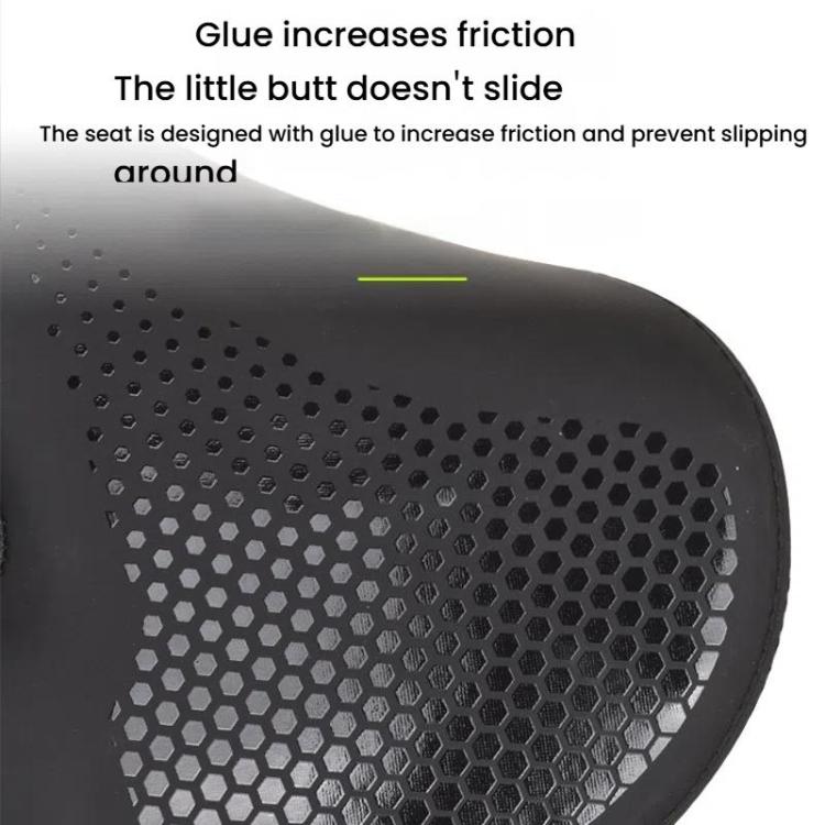 FMFXTRA Thickened Bicycle Saddle Mountain Bike Shaped Saddle, Color: Black+Tail Light - Bicycle Saddle by FMFXTRA | Online Shopping UK | buy2fix