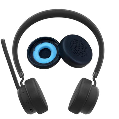 For Lenovo Wireless VoIP Headset Accessories 1pair Protein Leather Earpads - Earmuff & Pad by buy2fix | Online Shopping UK | buy2fix
