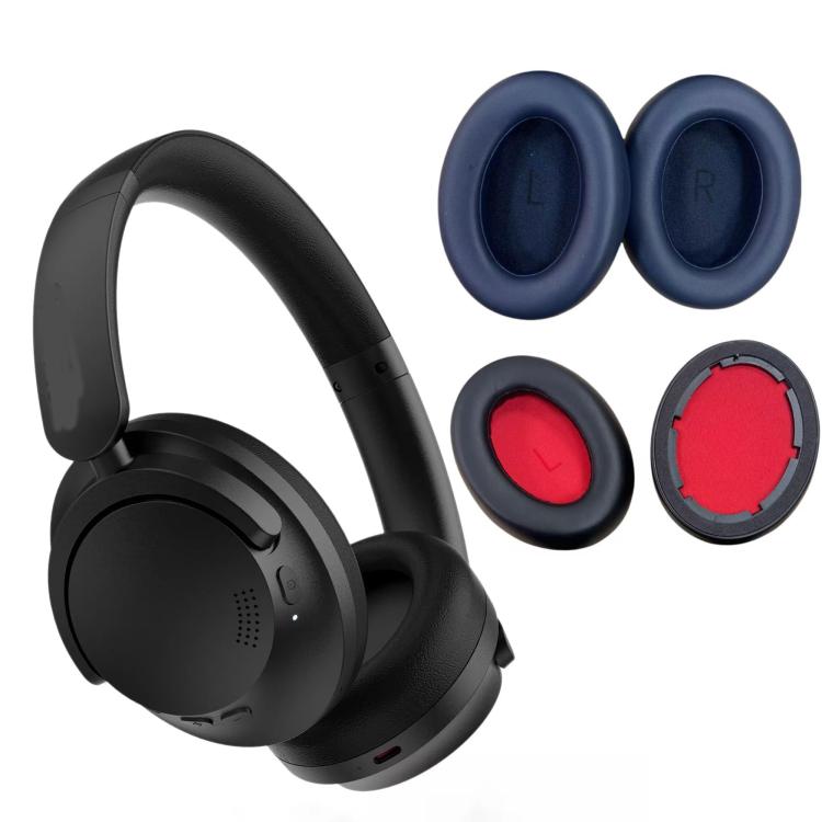 For 1MORE SonoFlow SE / HC905 Headphone 1pair Earpad Ear Cushion(Black Red) - Earmuff & Pad by buy2fix | Online Shopping UK | buy2fix