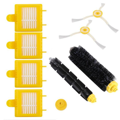 8pcs /Set For IRobot Roomba 700/780 Series Sweeping Robot Accessories 4 HEPA Filter +2 Side Brush +1pair Main Brush(Yellow) - For iRobot Accessories by buy2fix | Online Shopping UK | buy2fix