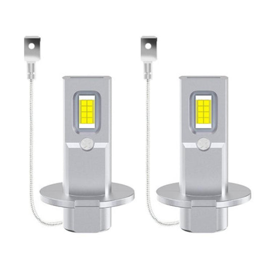 2pcs Mini 1:1 Direct Plug Car LED Headlight Bulb, Specifications: H3(White Light)